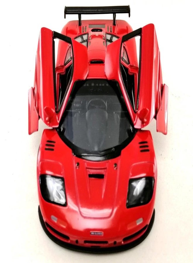 ماياترا سيارة لعبة ماكلارين إف 1 جي تي آر موديل 1995 من ماياترا، بمقياس 1:34، مصنوعة من المعدن المصبوب (حمراء) - سيارة رياضية تعمل بسحب للخلف مع أبواب قابلة للفتح، مناسبة للأطفال وهواة جمع السيارات وعرضها كهواية. - Image 5